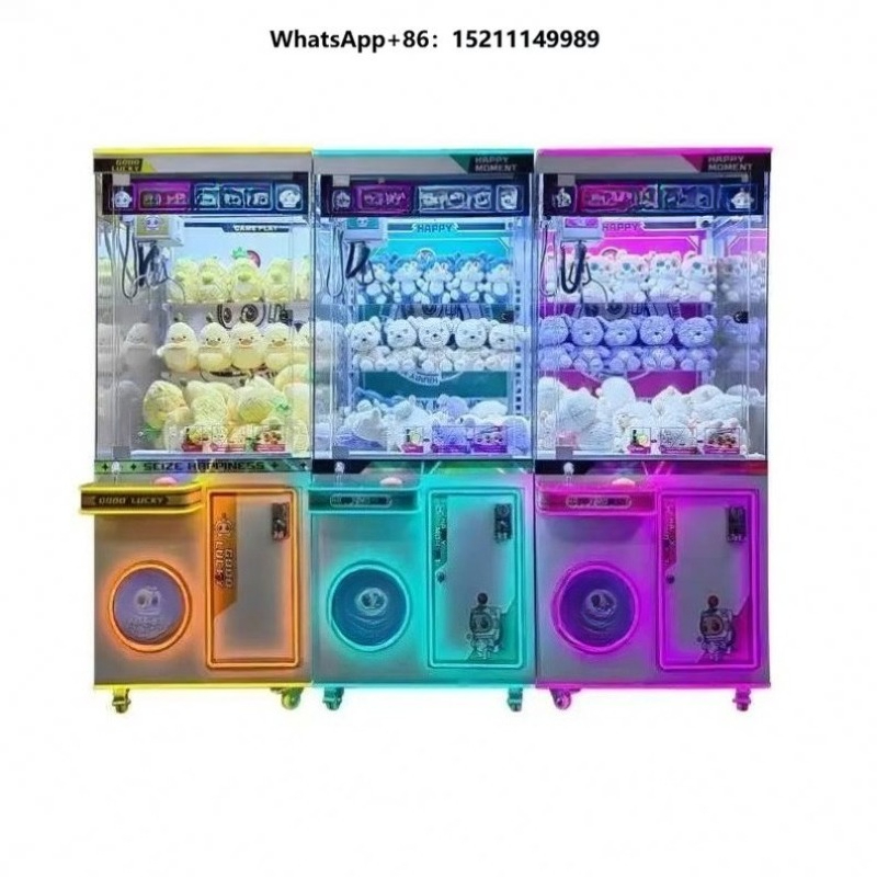 Claw Crane Machine - เครื่องคีบตุ๊กตาพลาสติกขนาดเล็กสำหรับเด็ก พร้อมกล่องรางวัลลูกอม ลายการ์ตูนสัตว์น่ารัก เหมาะสำหรับใช้ในบ้าน