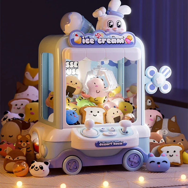 Claw Crane Machine - เครื่องจับตุ๊กตากระต่ายสำหรับเด็กของเล่นรูปการ์ตูนเครื่องปั้นจั่นพร้อมเสียงดนตรีเบาของเล่นสำหรับเด็กของขวัญบ้านตุ๊กตา