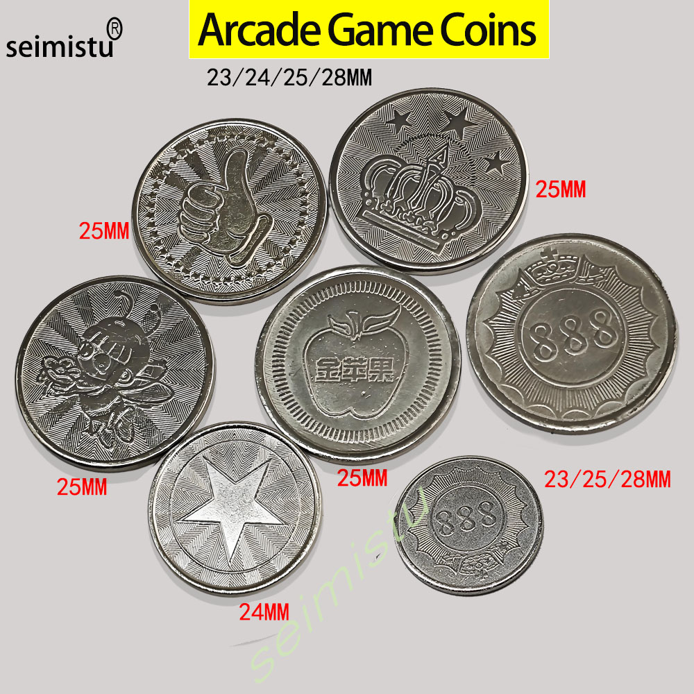 Arcade Card Vending Machine - เหรียญสแตนเลส 100 ชิ้น ขนาด 23/24/25 มม.