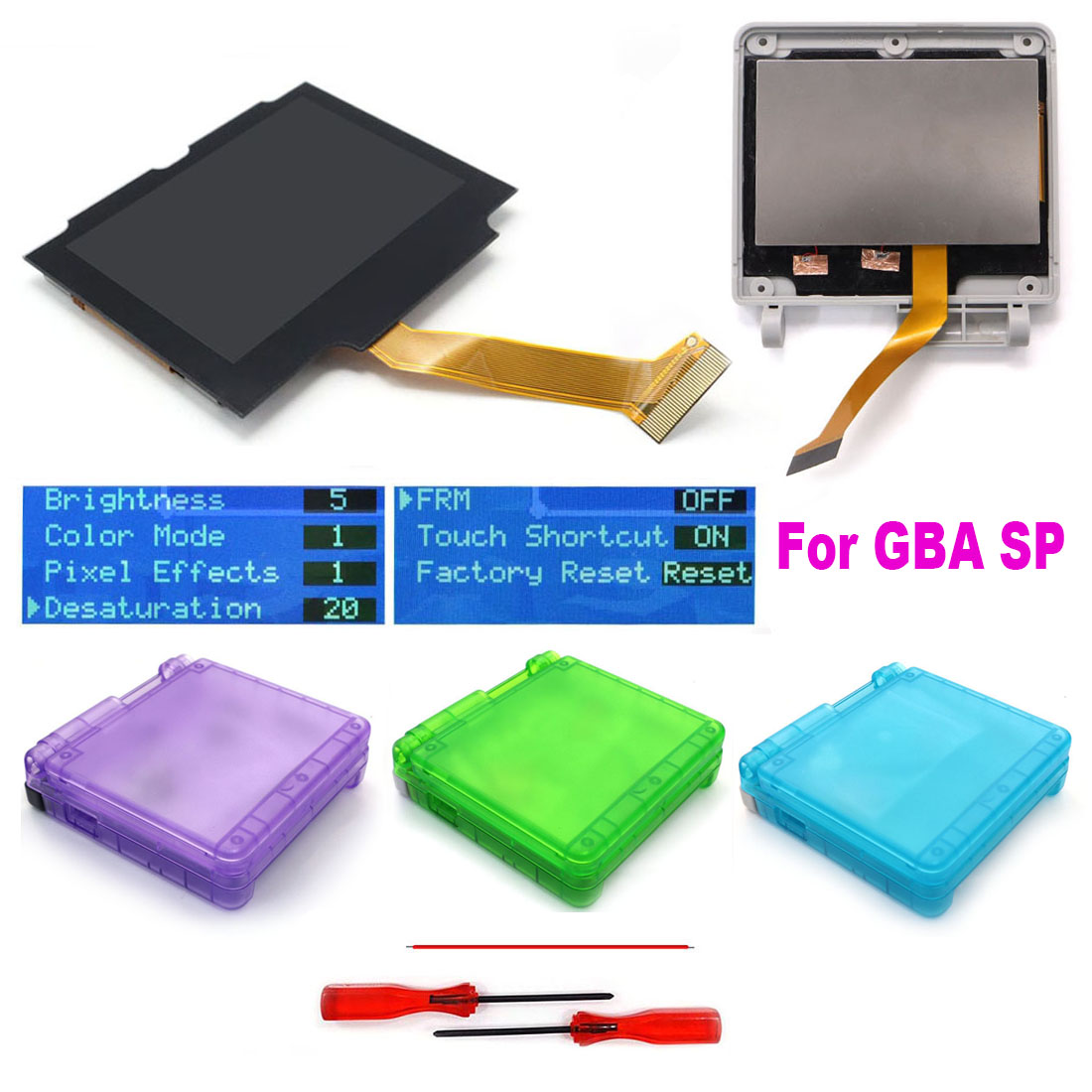 HISPEEDIDO สำหรับ GBA SP IPS V - Lcd Screen Arcade บทวิจารณ์และราคา